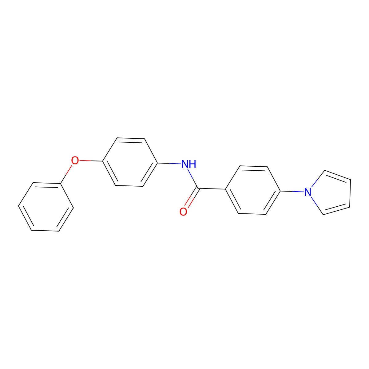 N-(4-phenoxyphenyl)-4-(1H-pyrrol-1-yl)benzamide molecular structure, CAS 1909582-75-7