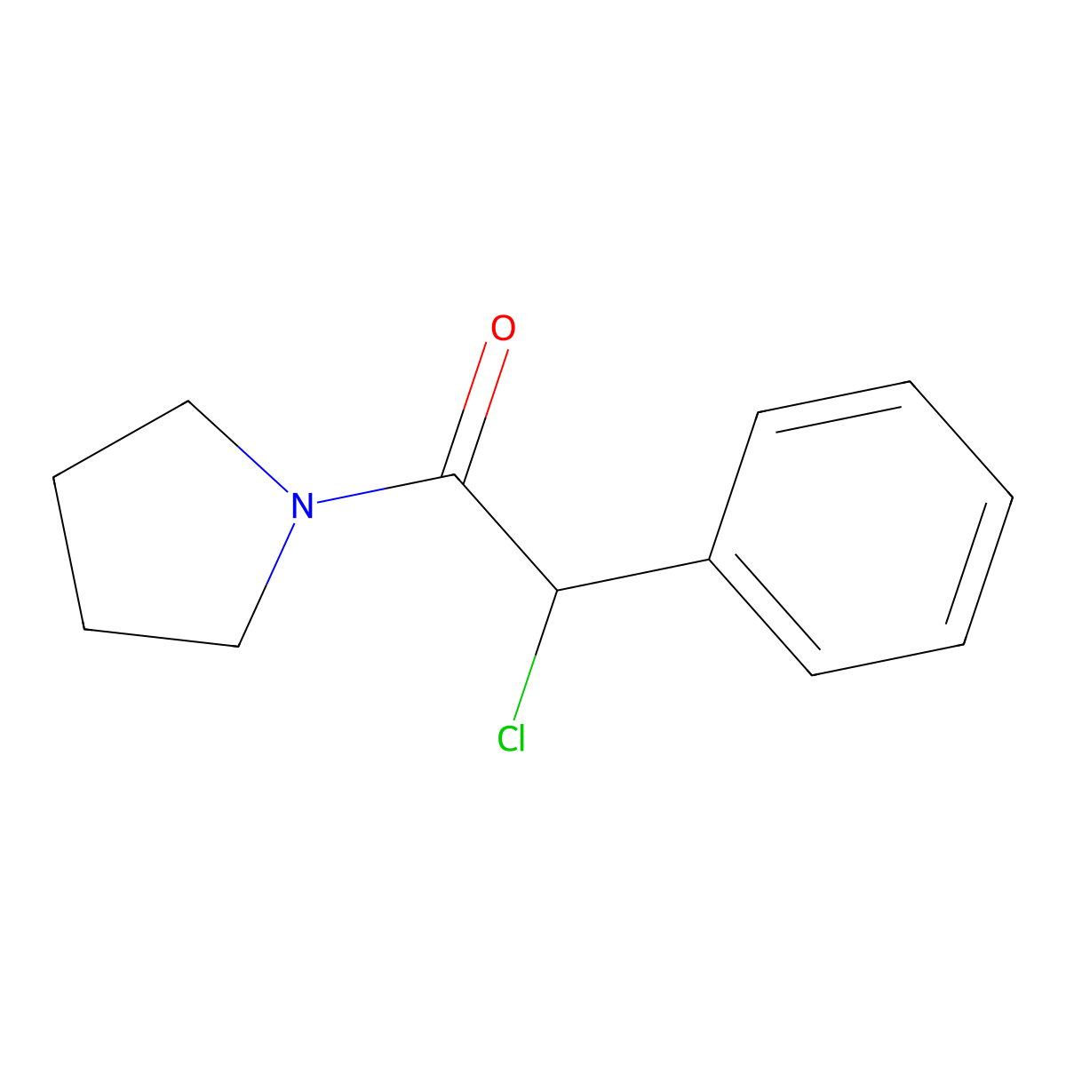 2-Chloro-2-phenyl-1-(pyrrolidin-1-yl)ethan-1-one molecular structure, CAS 190964-87-5