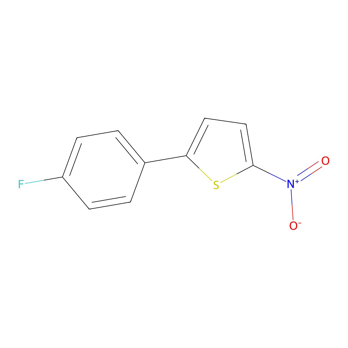 2-(4-Fluorophenyl)-5-nitrothiophene molecular structure, CAS 190966-91-7