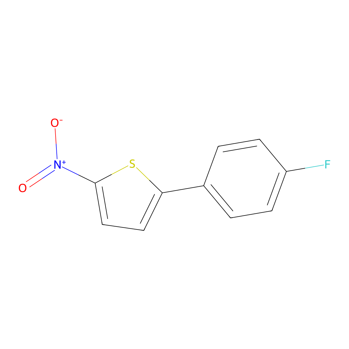 2-(4-Fluorophenyl)-5-nitrothiophene molecular structure, CAS 190966-91-7