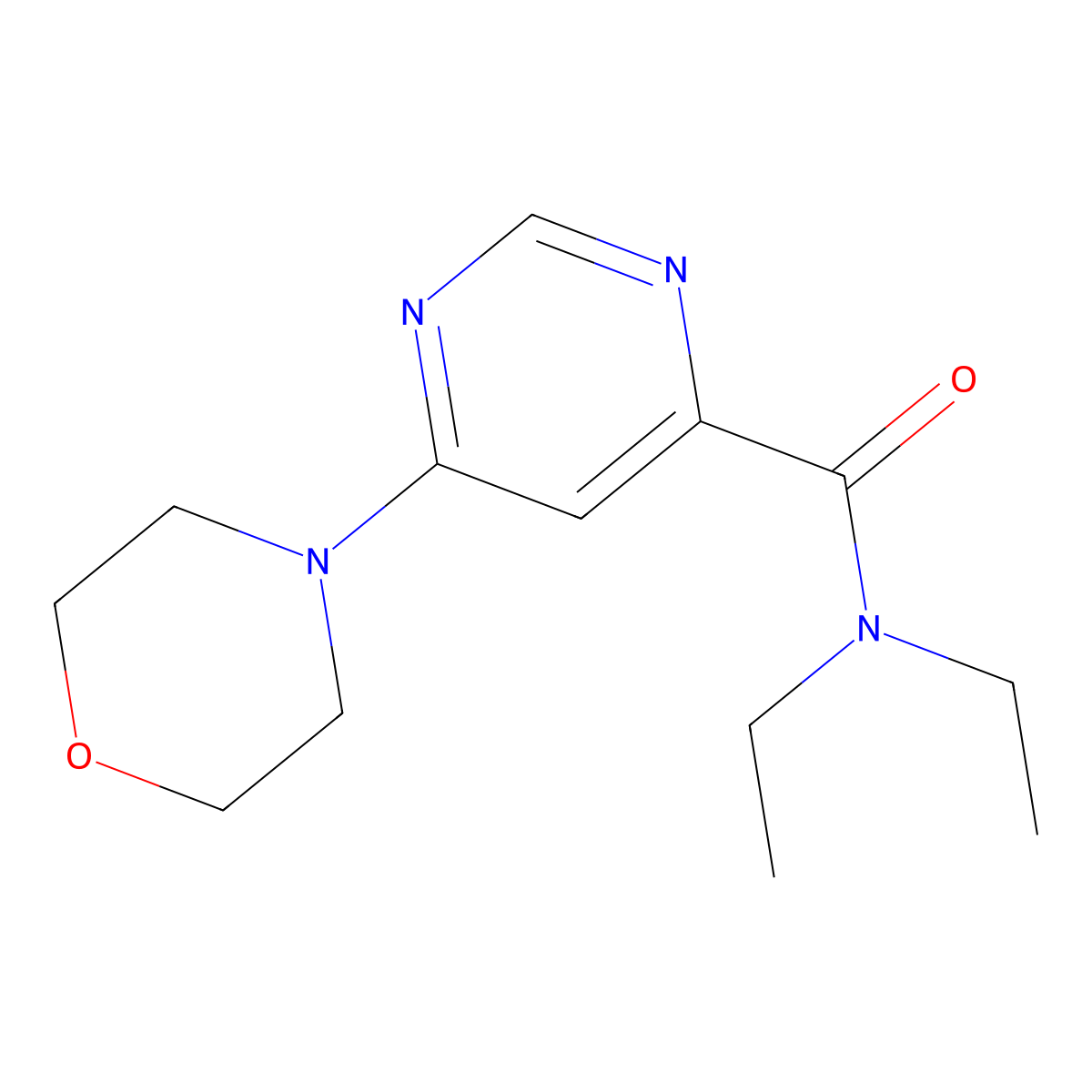 N,N-diethyl-6-morpholinopyrimidine-4-carboxamide molecular structure, CAS 1909675-37-1