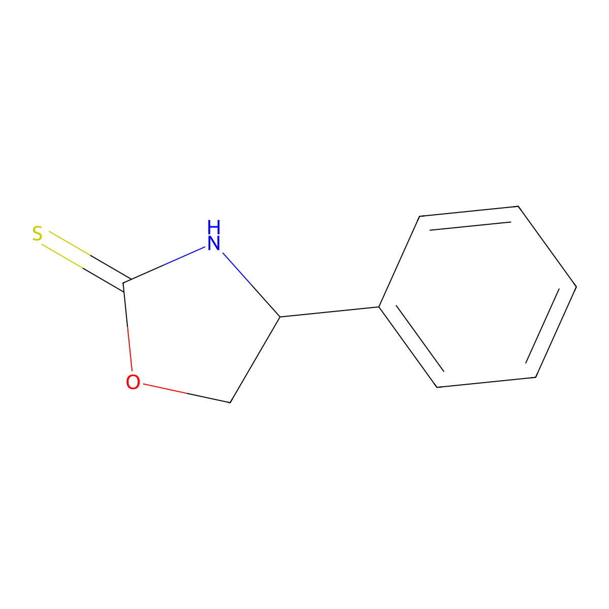 (4S)-4-Phenyl-1,3-oxazolidine-2-thione molecular structure, CAS 190970-57-1