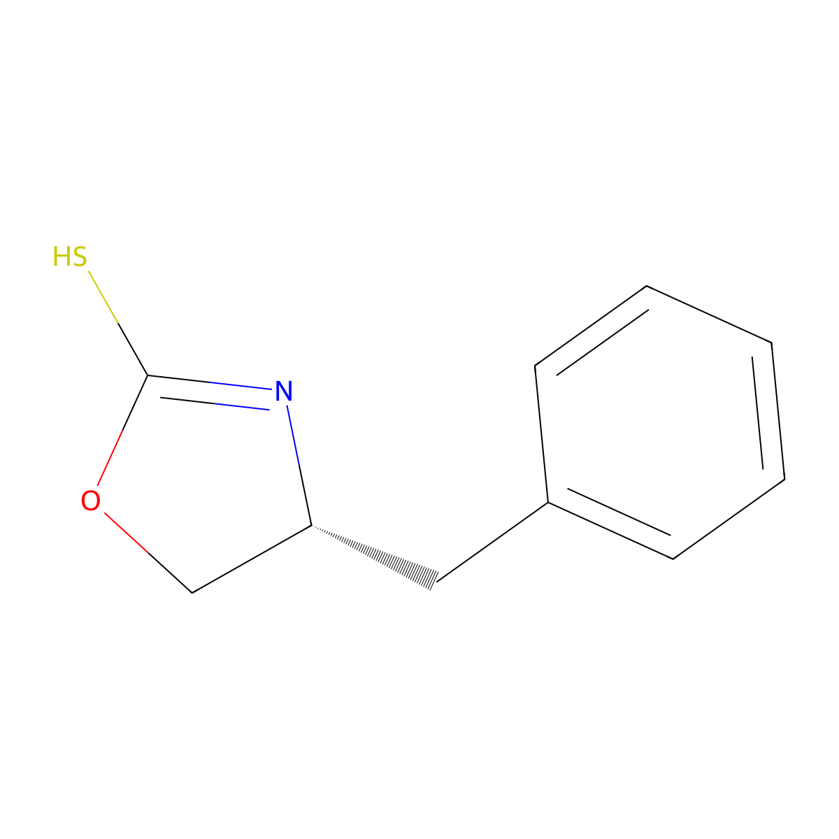 (4R)-4-benzyl-4,5-dihydro-1,3-oxazole-2-thiol molecular structure, CAS 190970-58-2