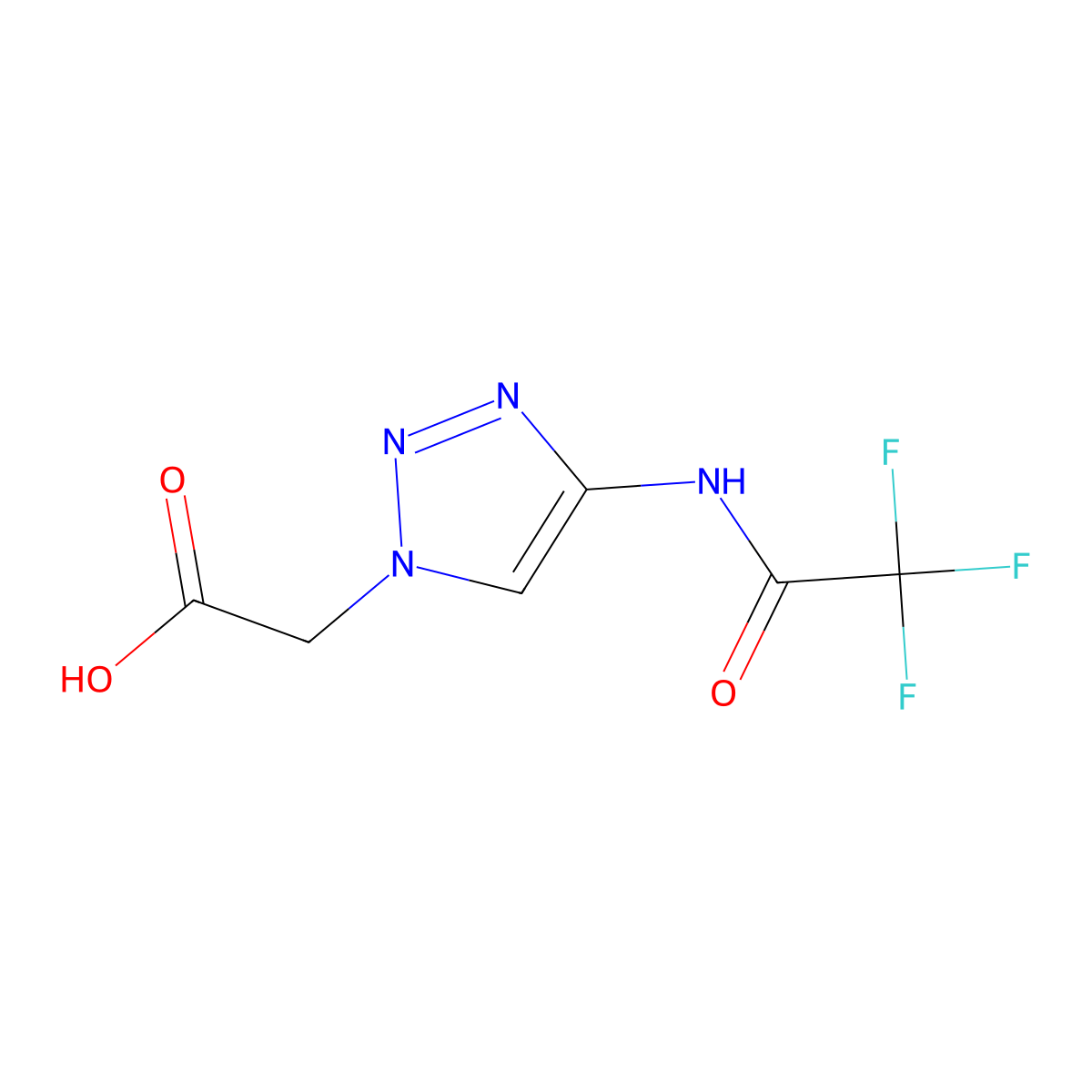 2-[4-(trifluoroacetamido)-1H-1,2,3-triazol-1-yl]acetic acid molecular structure, CAS 1909852-40-9
