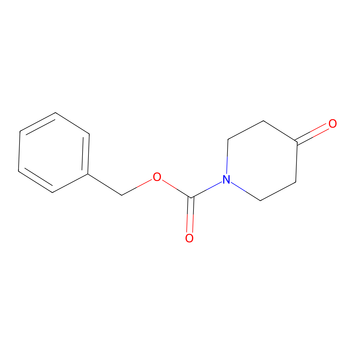 Benzyl 4-oxopiperidine-1-carboxylate molecular structure, CAS 19099-93-5