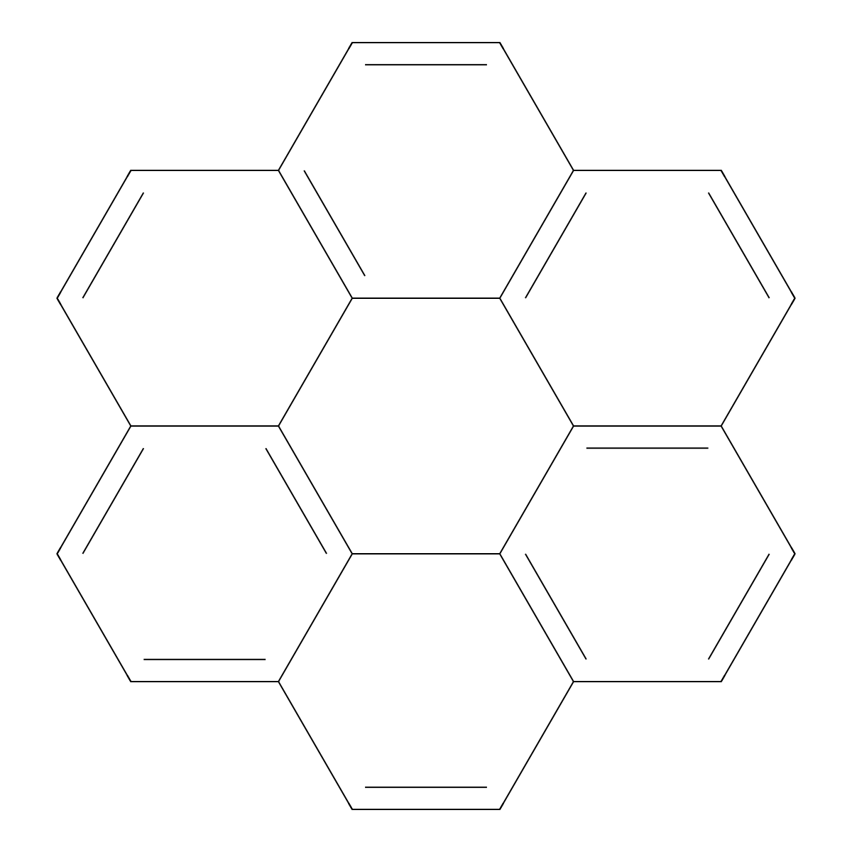 Coronene molecular structure, CAS 191-07-1