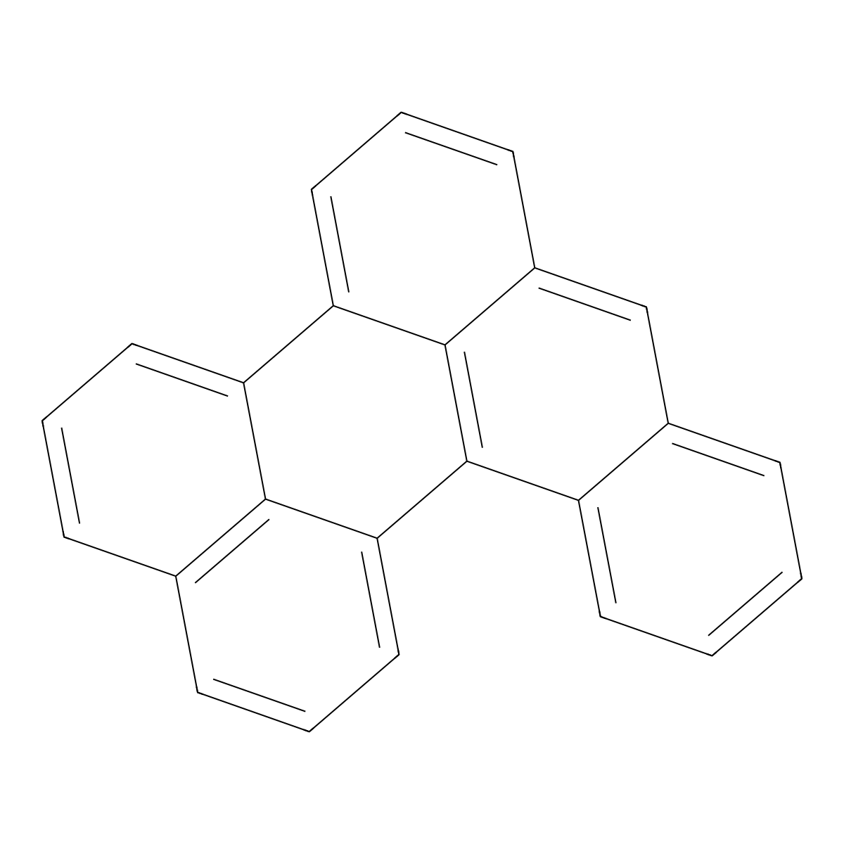 Benzoperylene molecular structure, CAS 191-85-5