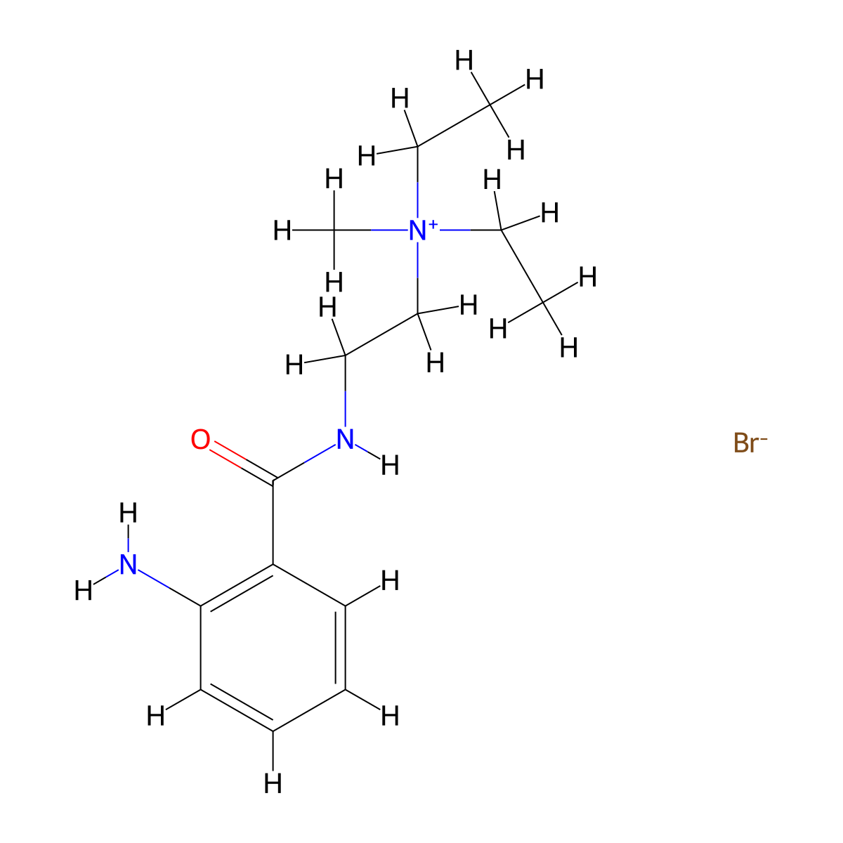 Ammonium, (2-(o-aminobenzamido)ethyl)diethylmethyl-, bromide molecular structure, CAS 1910-56-1