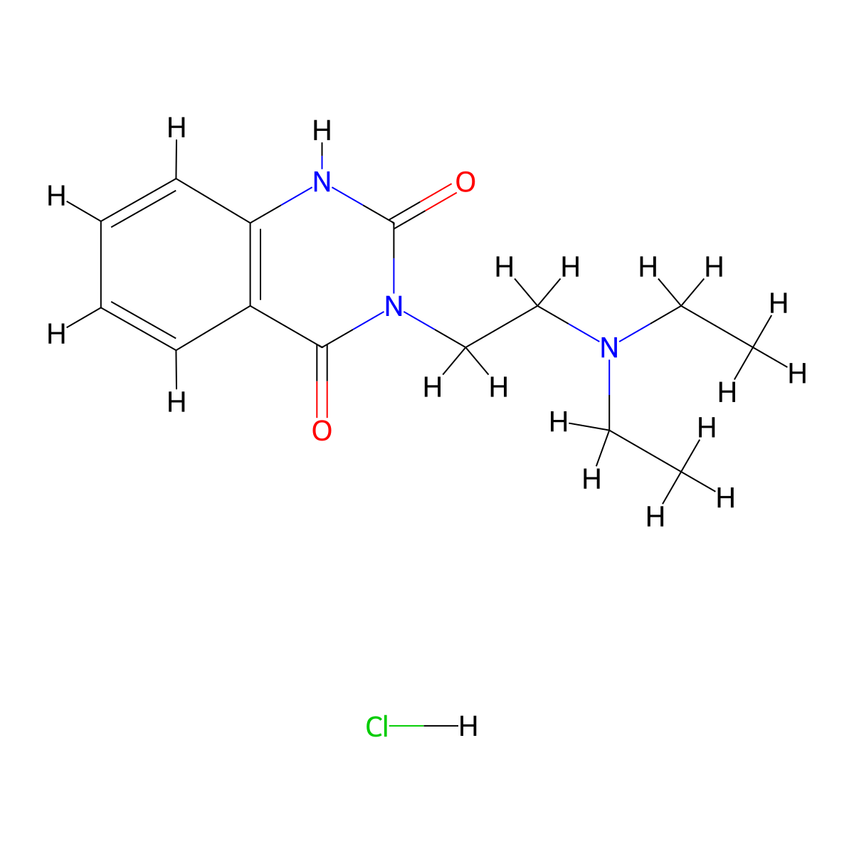 2,4(1H,3H)-Quinazolinedione, 3-(2-(diethylamino)ethyl)-, hydrochloride molecular structure, CAS 1910-57-2