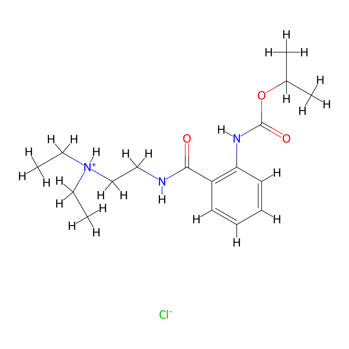 Carbanilic acid, o-((2-(diethylamino)ethyl)carbamoyl)-, isopropyl ester, hydrochloride molecular structure, CAS 1910-62-9