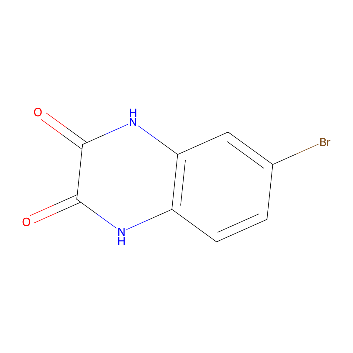 6-Bromo-1,4-dihydroquinoxaline-2,3-dione molecular structure, CAS 1910-90-3