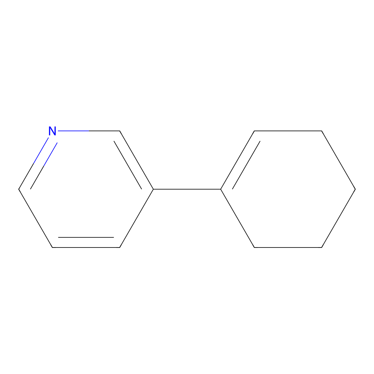 3-(Cyclohex-1-en-1-yl)pyridine molecular structure, CAS 19100-10-8
