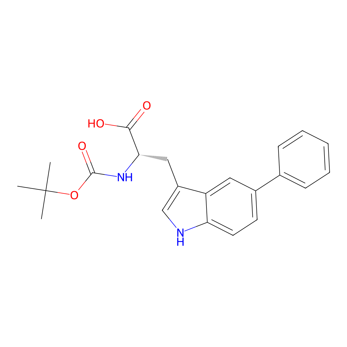 N-Boc-5-phenyl-L-tryptophan molecular structure, CAS 1910135-36-2