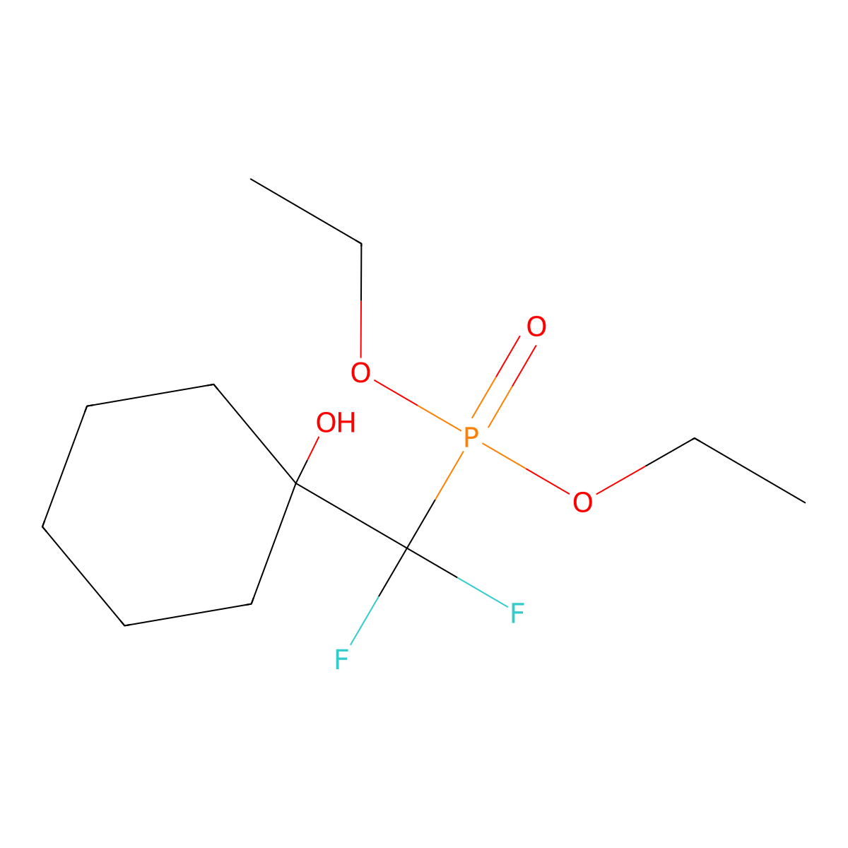 Diethyl (difluoro(1-hydroxycyclohexyl)methyl)phosphonate molecular structure, CAS 191014-05-8