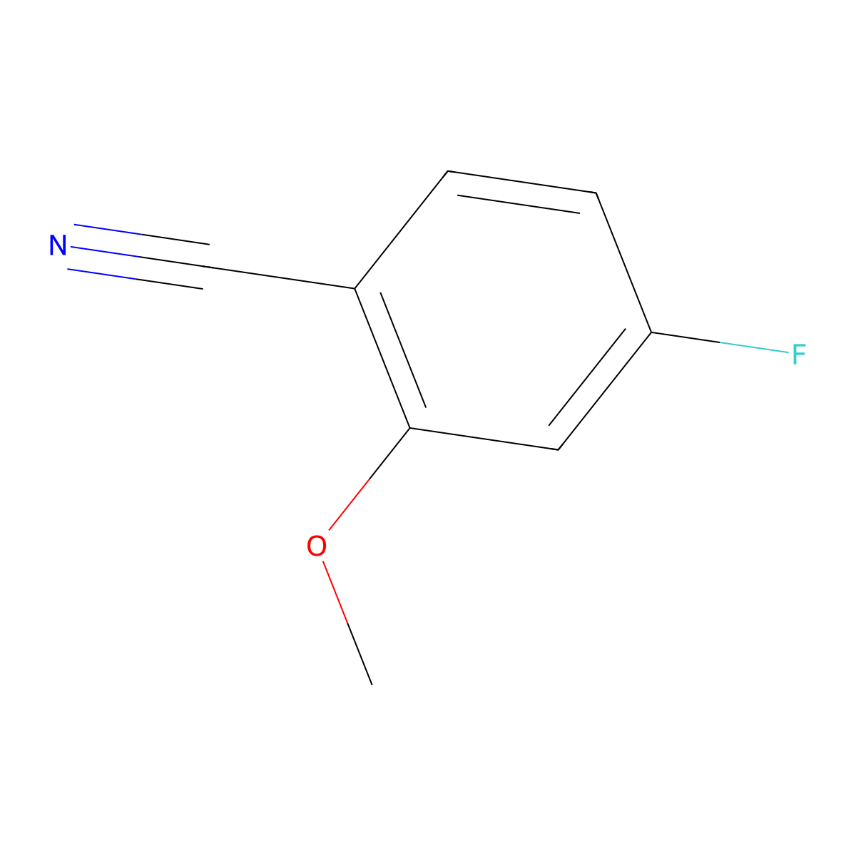 4-Fluoro-2-methoxybenzonitrile molecular structure, CAS 191014-55-8