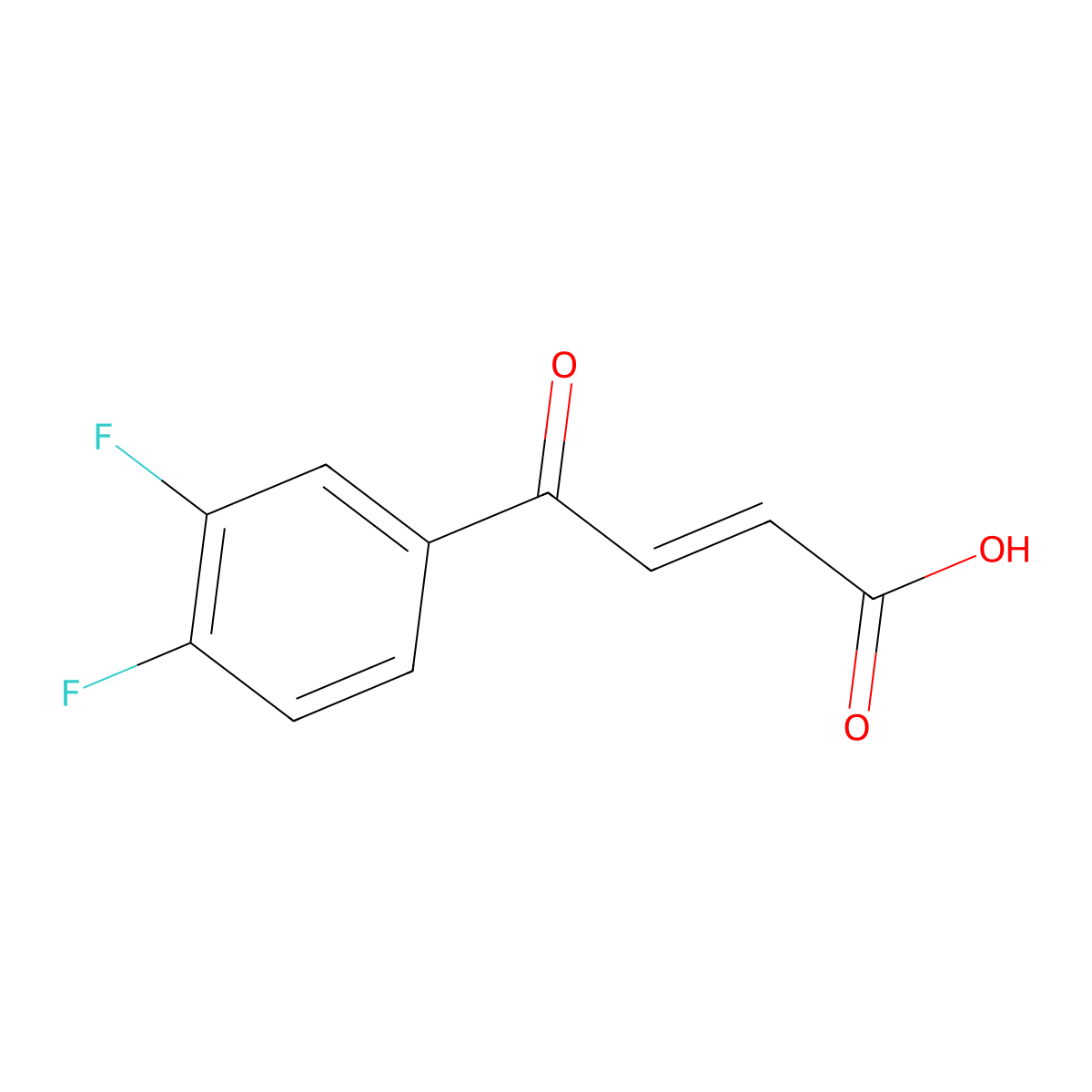 (2E)-4-(3,4-difluorophenyl)-4-oxobut-2-enoic acid molecular structure, CAS 191014-72-9
