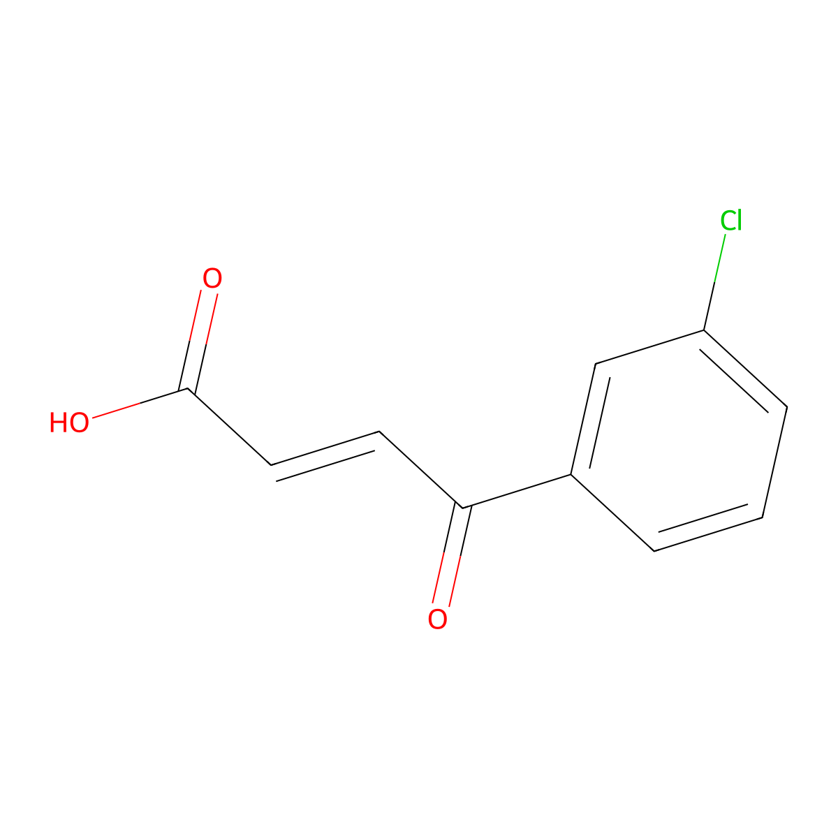 (2E)-4-(3-chlorophenyl)-4-oxobut-2-enoic acid molecular structure, CAS 191014-74-1