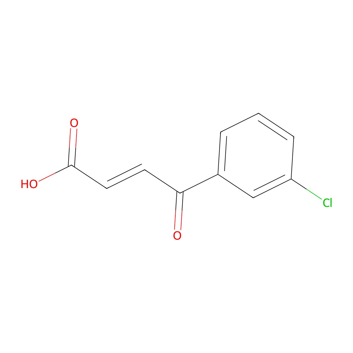 (2E)-4-(3-chlorophenyl)-4-oxobut-2-enoic acid molecular structure, CAS 191014-74-1