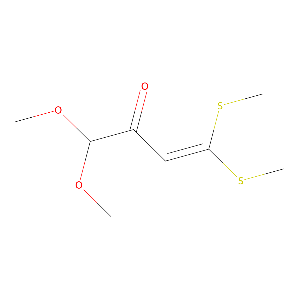 1,1-Dimethoxy-4,4-bis(methylsulfanyl)but-3-en-2-one molecular structure, CAS 191017-09-1