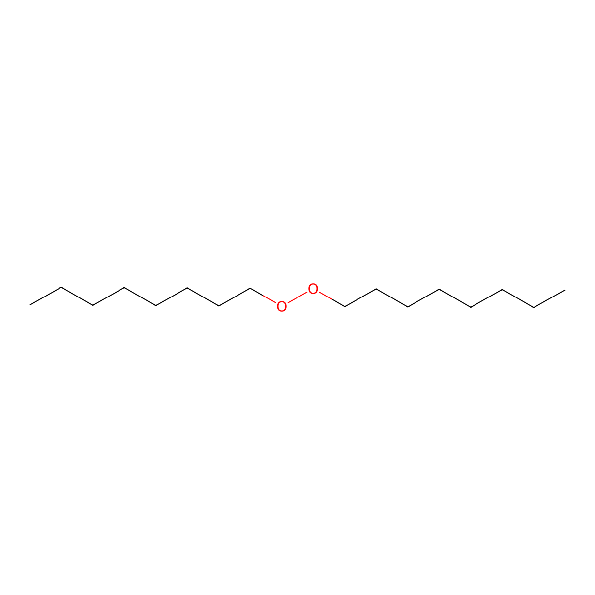 Dioctyl peroxide molecular structure, CAS 19102-74-0