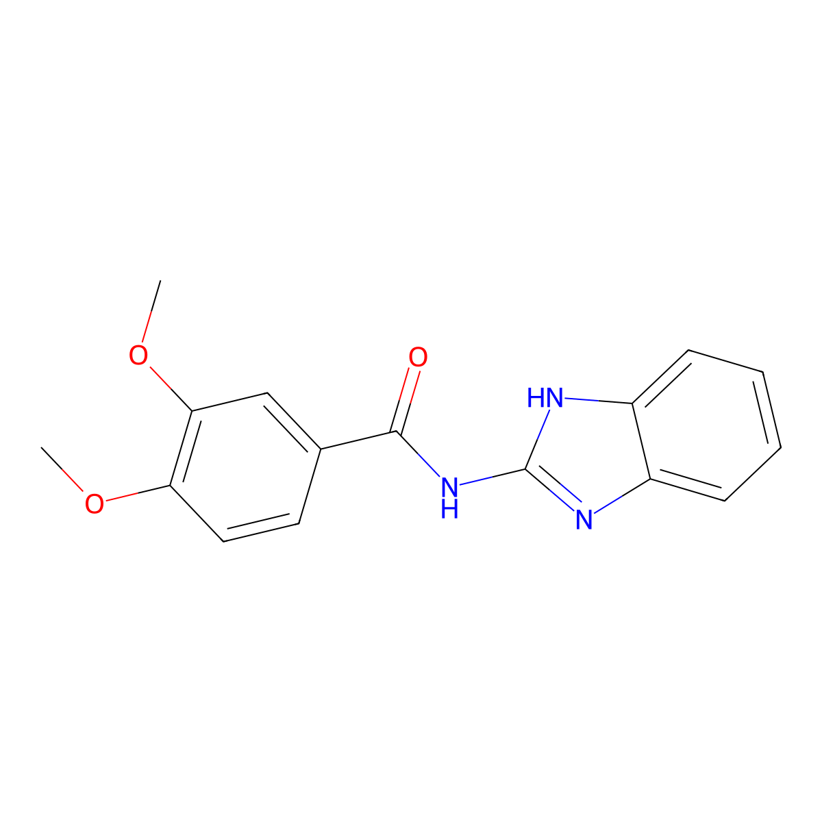 N-(1H-Benzo[d]imidazol-2-yl)-3,4-dimethoxybenzamide molecular structure, CAS 191028-27-0