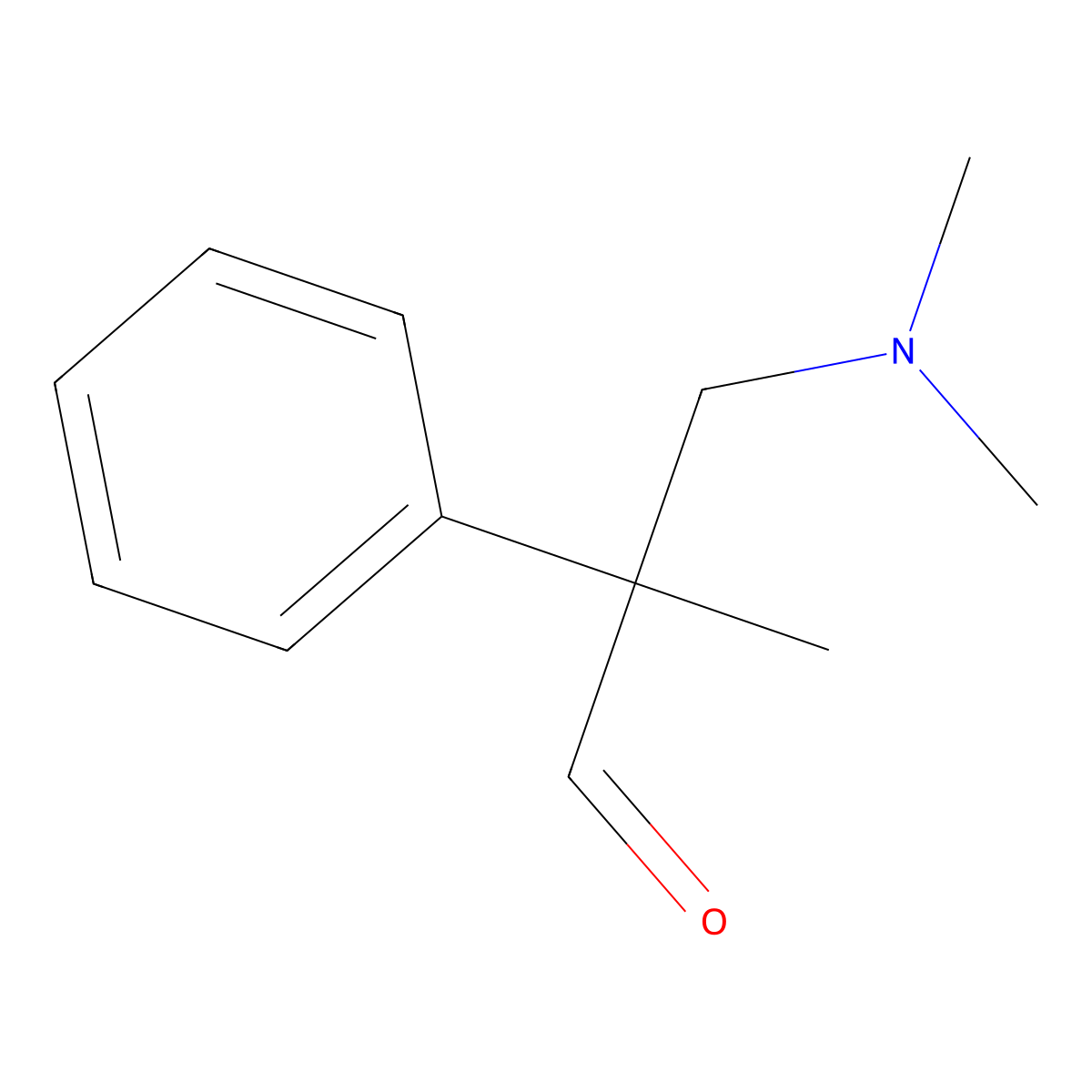 3-(Dimethylamino)-2-methyl-2-phenylpropanal molecular structure, CAS 19103-12-9