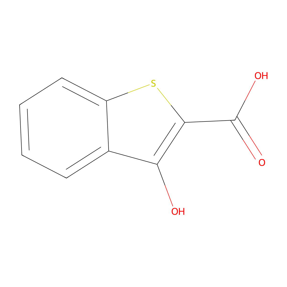 3-Hydroxy-1-benzothiophene-2-carboxylic acid molecular structure, CAS 191031-07-9