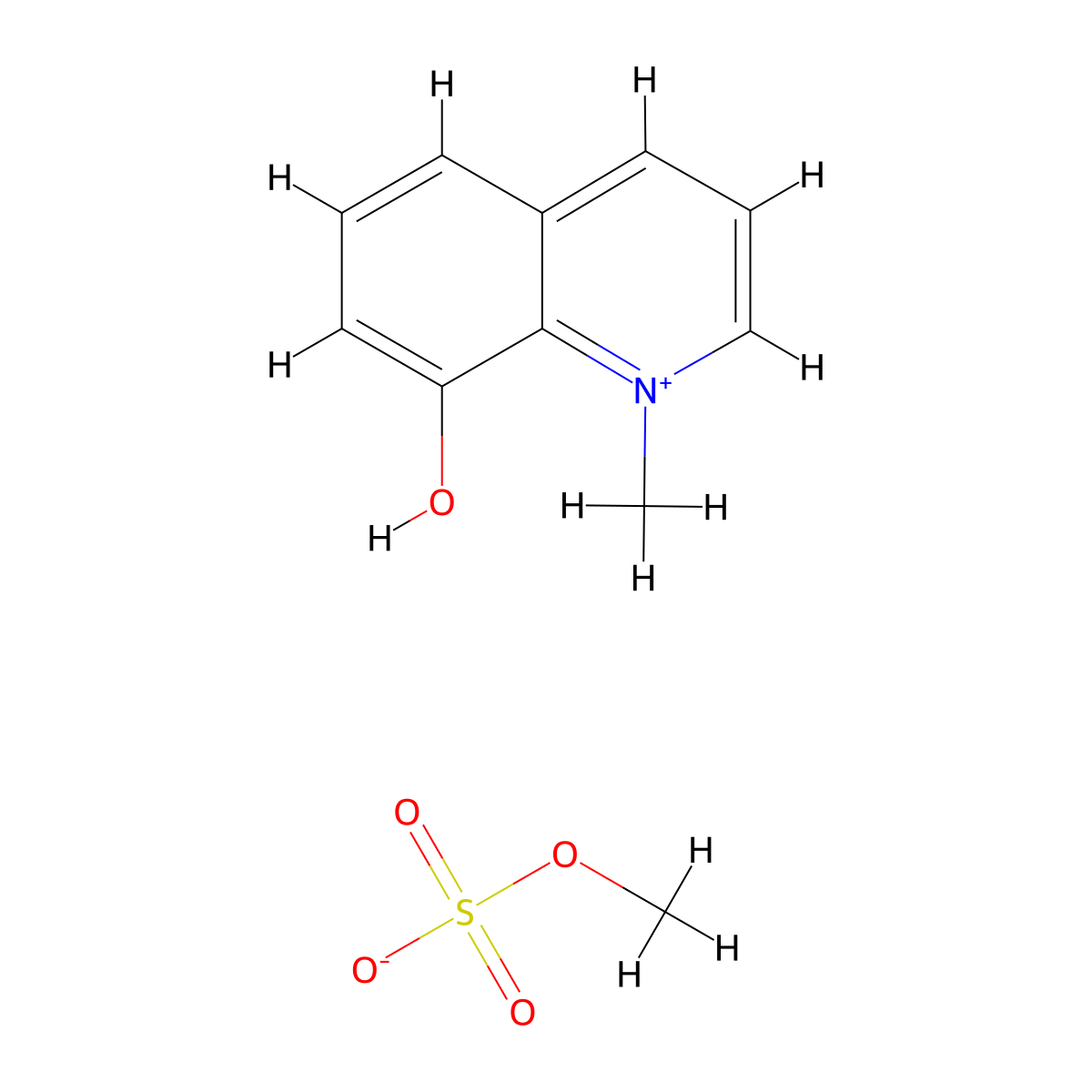 8-Hydroxy-1-methylquinolinium methyl sulfate molecular structure, CAS 19104-24-6