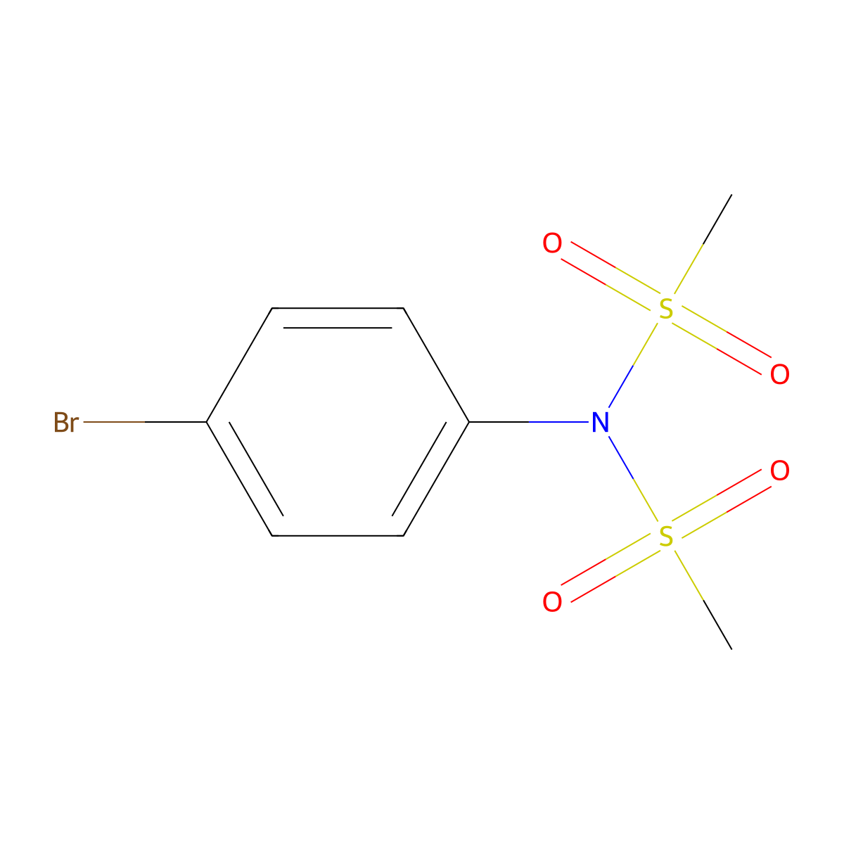 N-(4-bromophenyl)-N-(methylsulfonyl)methanesulfonamide molecular structure, CAS 191043-81-9
