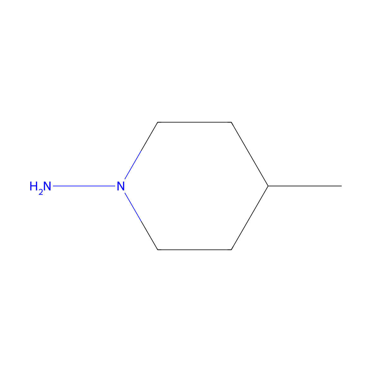 4-Methylpiperidin-1-amine molecular structure, CAS 19107-42-7