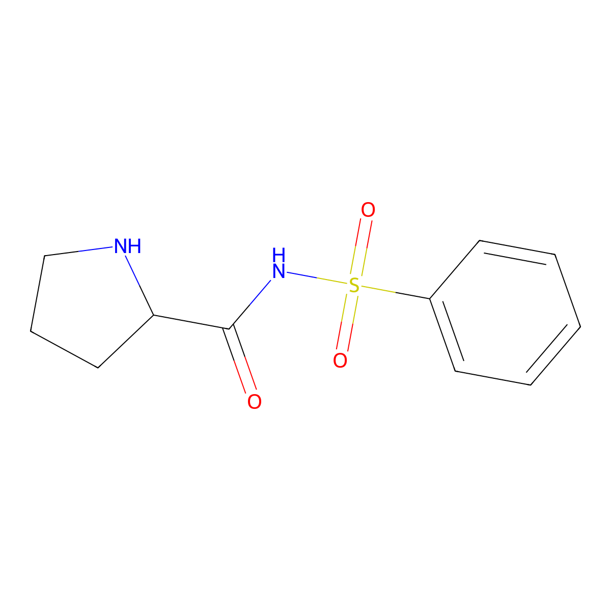 N-(phenylsulfonyl)pyrrolidine-2-carboxamide molecular structure, CAS 1910737-29-9