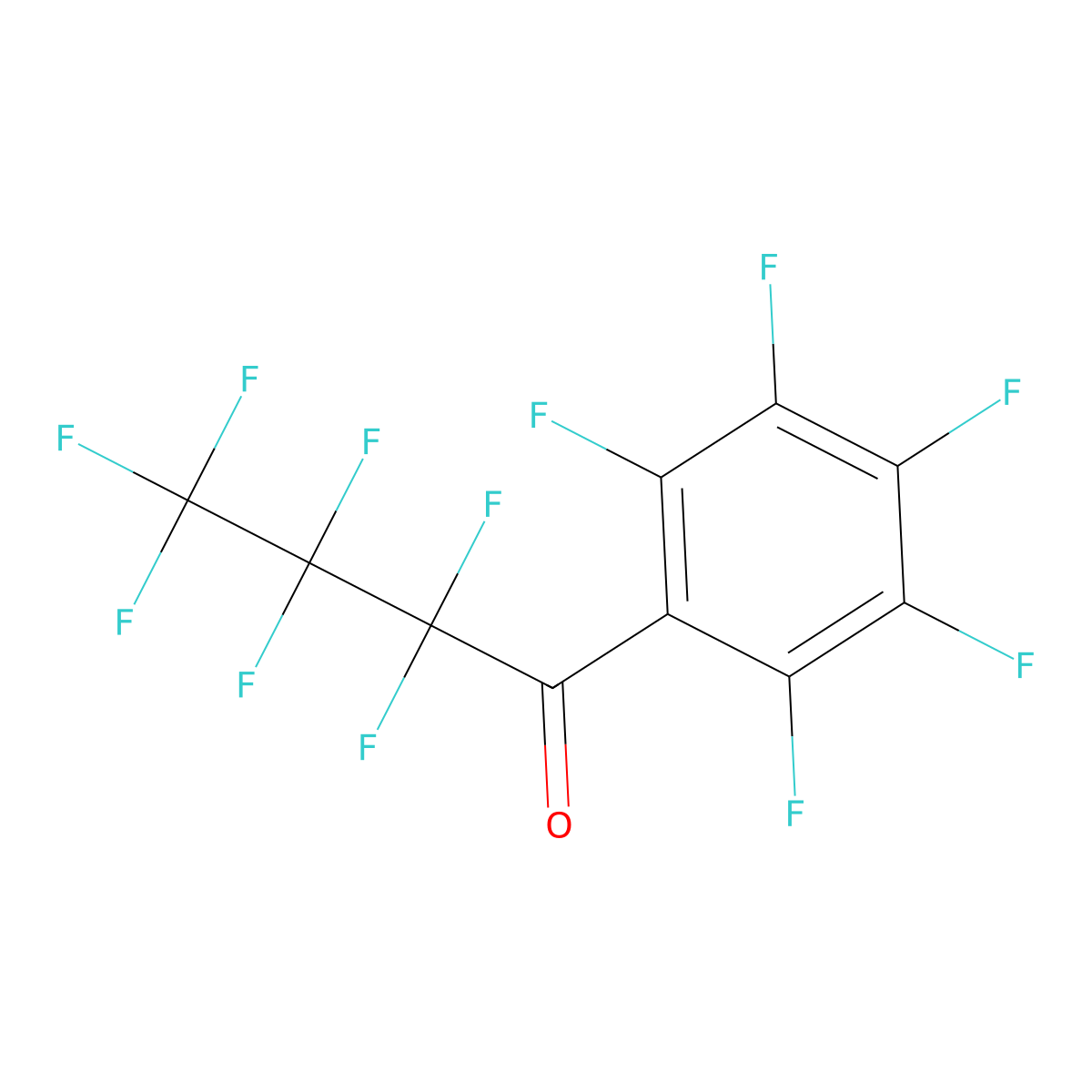 2,2,3,3,4,4,4-Heptafluoro-1-(pentafluorophenyl)butan-1-one molecular structure, CAS 19108-37-3