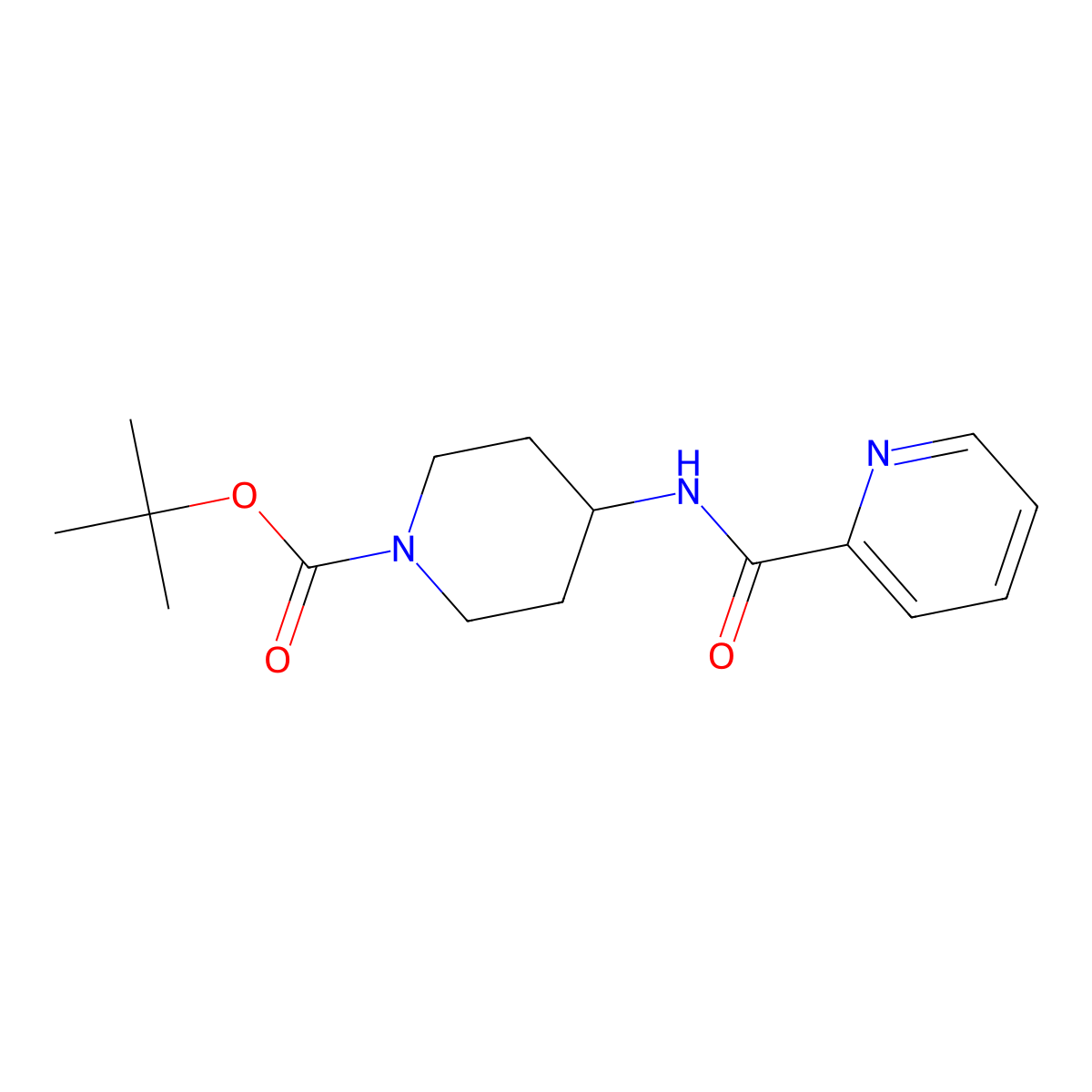 tert-Butyl 4-(picolinamido)piperidine-1-carboxylate molecular structure, CAS 191087-18-0