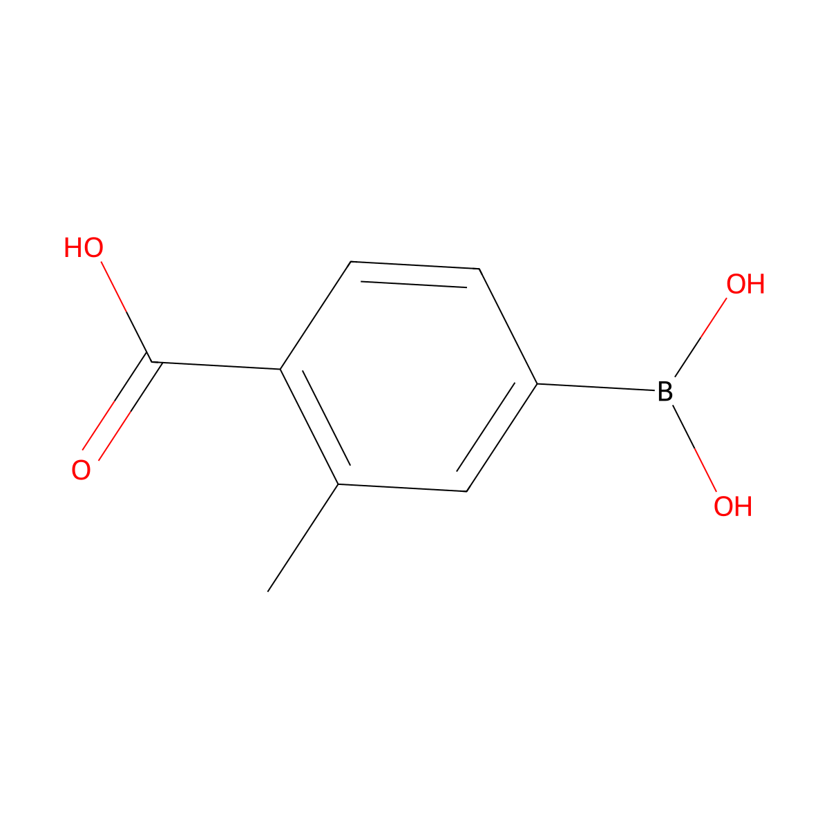 4-(Dihydroxyboranyl)-2-methylbenzoic acid molecular structure, CAS 191089-06-2