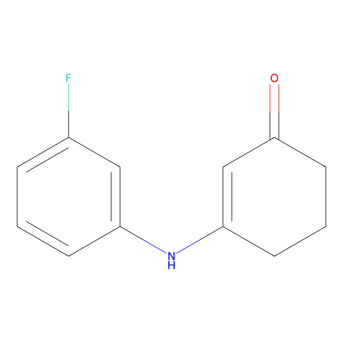 3-[(3-Fluorophenyl)amino]cyclohex-2-en-1-one molecular structure, CAS 191089-80-2