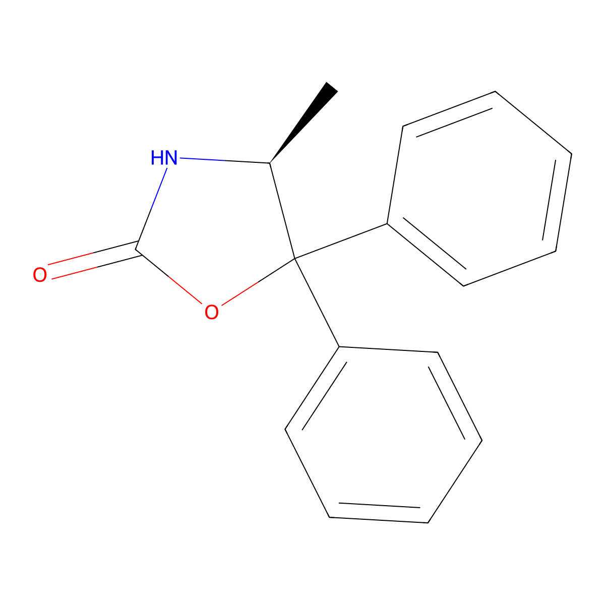(4S)-4-Methyl-5,5-diphenyl-1,3-oxazolidin-2-one molecular structure, CAS 191090-29-6