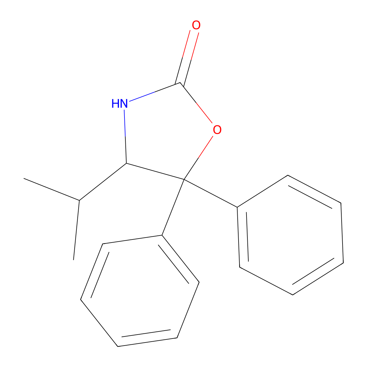 (R)-4-Isopropyl-5,5-diphenyloxazolidin-2-one molecular structure, CAS 191090-32-1