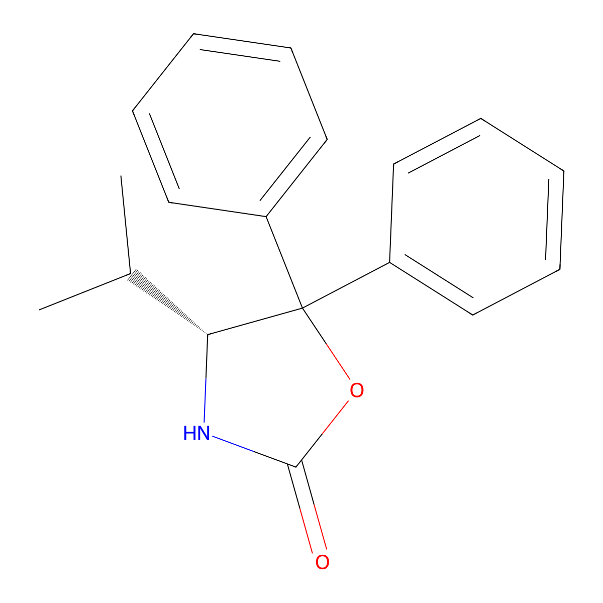 (R)-4-Isopropyl-5,5-diphenyloxazolidin-2-one molecular structure, CAS 191090-32-1