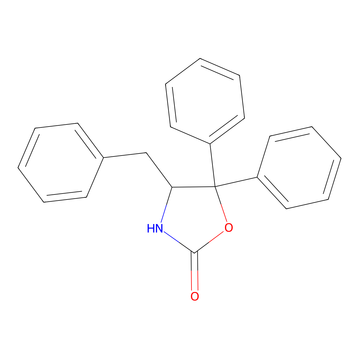 (S)-4-Benzyl-5,5-diphenyloxazolidin-2-one molecular structure, CAS 191090-38-7