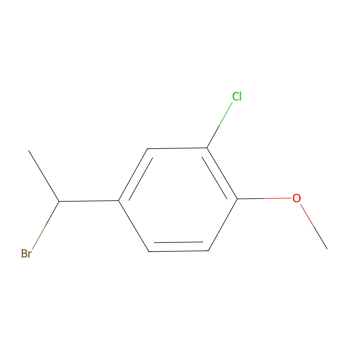 4-(1-Bromoethyl)-2-chloro-1-methoxybenzene molecular structure, CAS 191092-37-2