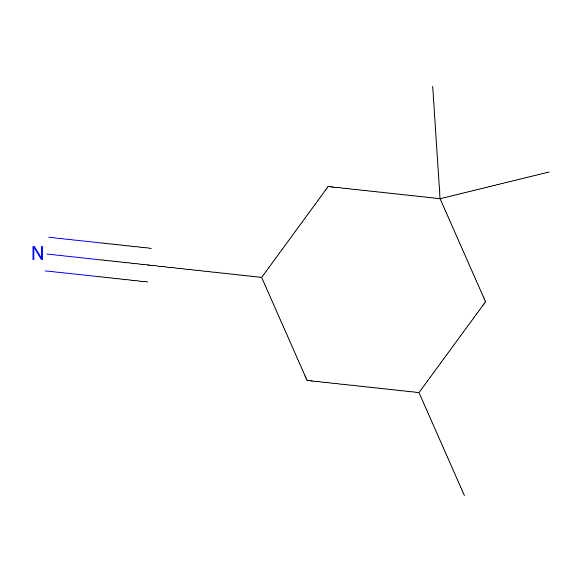 3,3,5-Trimethylcyclohexane-1-carbonitrile molecular structure, CAS 191092-97-4
