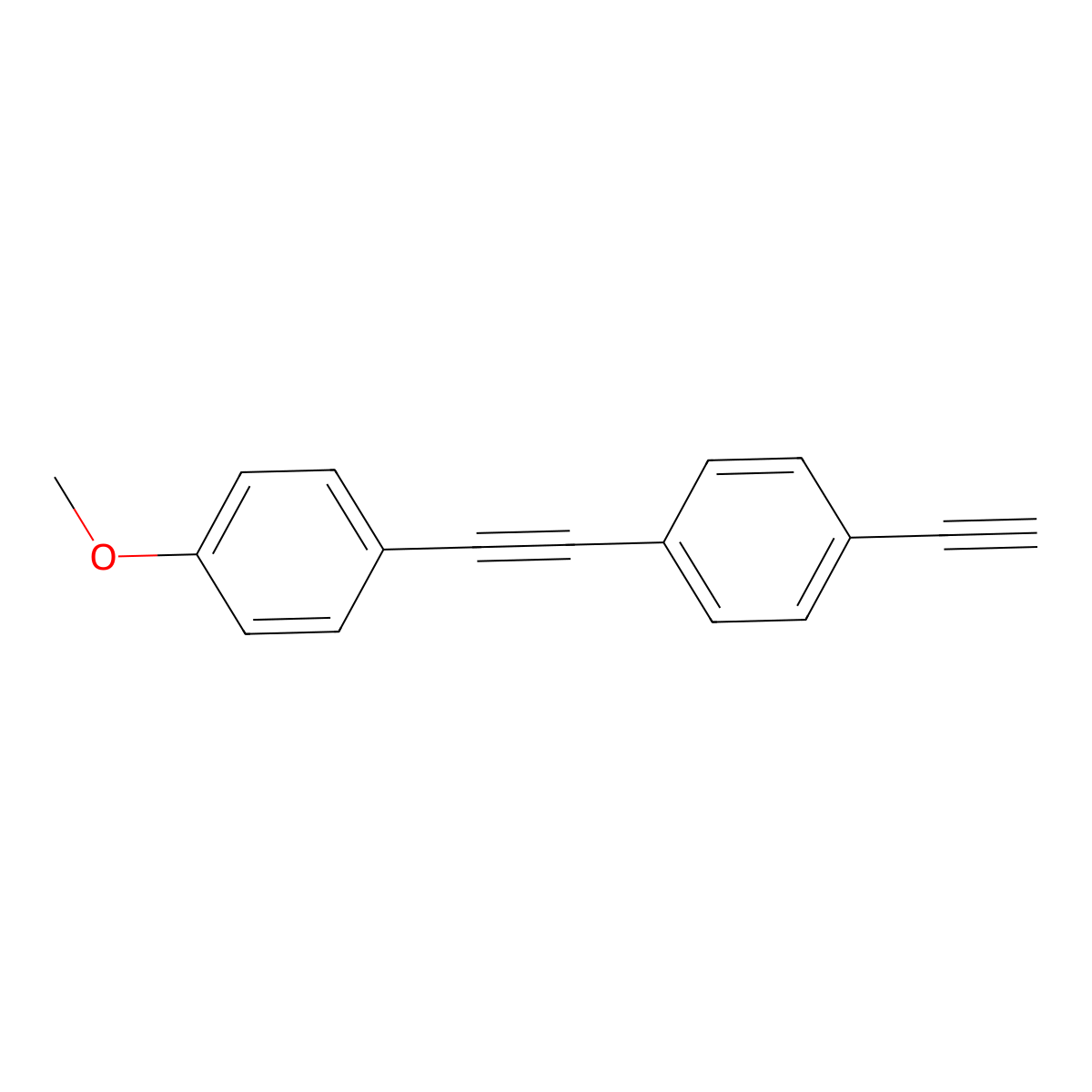 1-Ethynyl-4-((4-methoxyphenyl)ethynyl)benzene molecular structure, CAS 191094-20-9