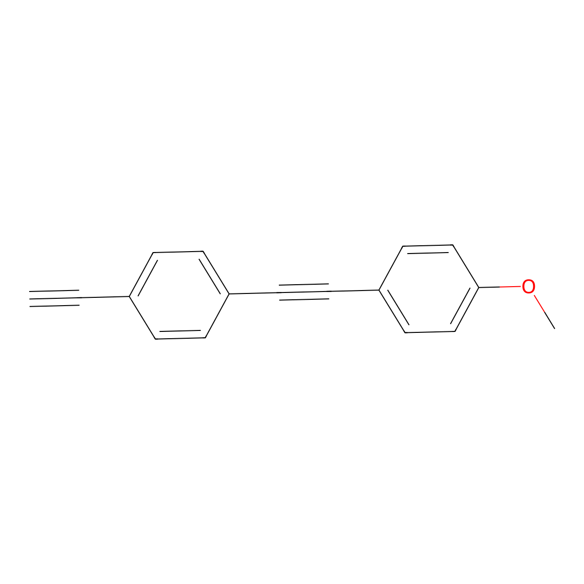 1-Ethynyl-4-((4-methoxyphenyl)ethynyl)benzene molecular structure, CAS 191094-20-9