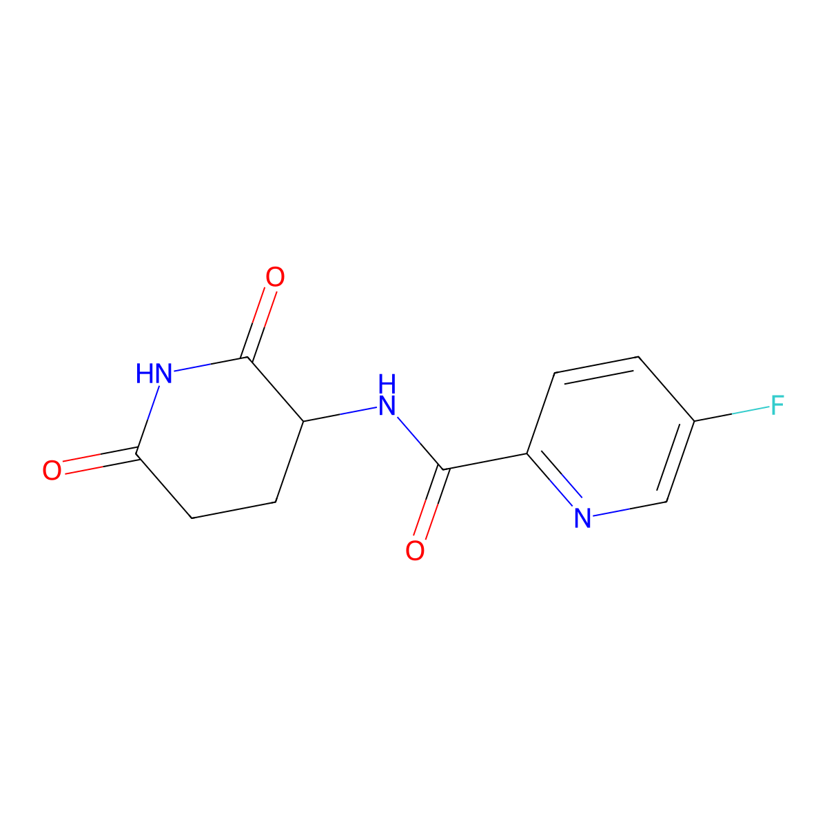 N-(2,6-Dioxopiperidin-3-yl)-5-fluoropicolinamide molecular structure, CAS 1910957-41-3