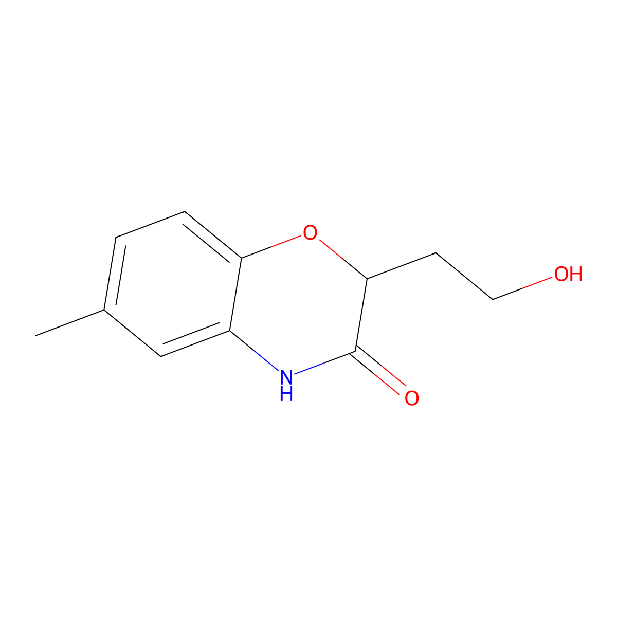 2-(2-hydroxyethyl)-6-methyl-2H-1,4-benzoxazin-3(4H)-one molecular structure, CAS 191096-42-1