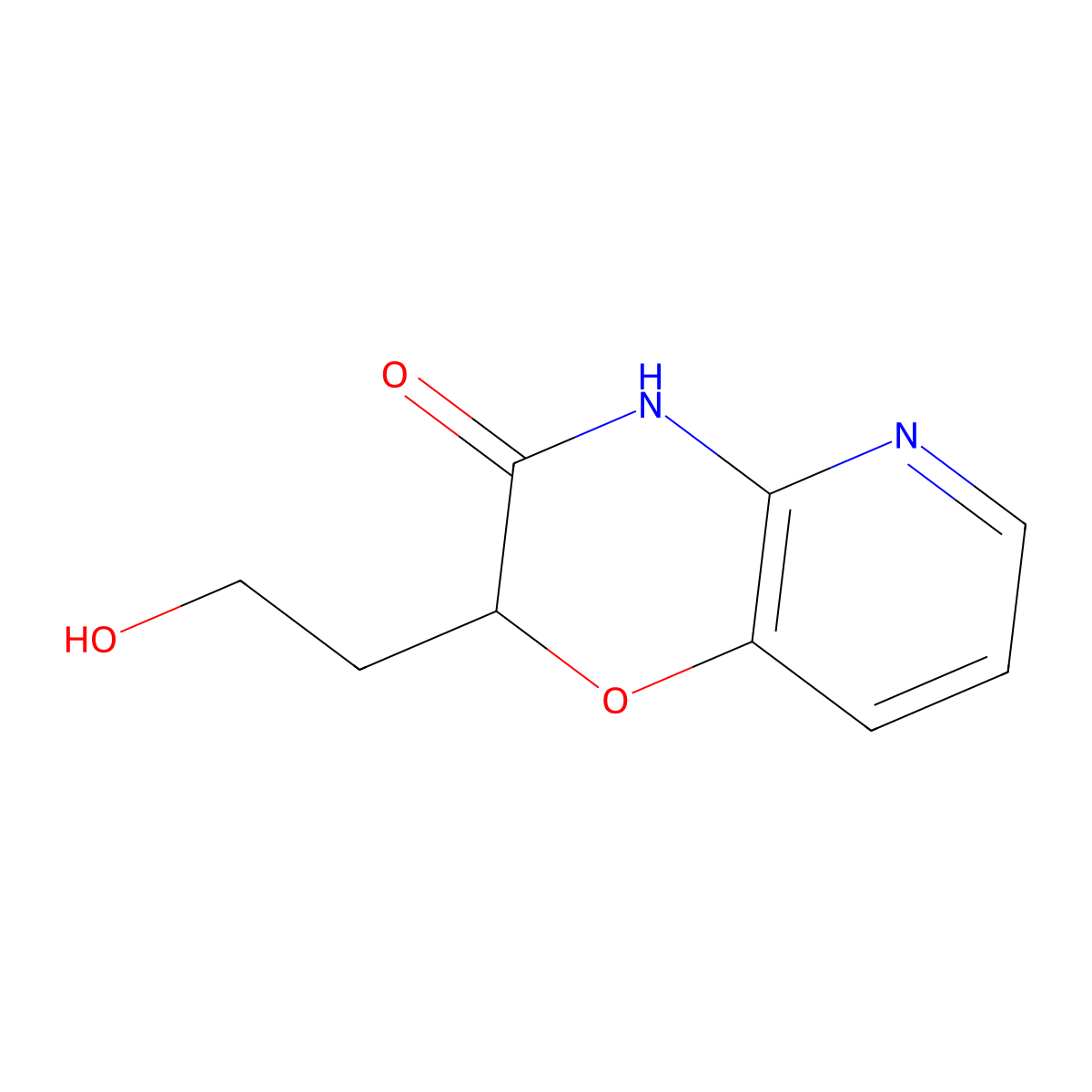 2-(2-hydroxyethyl)-2H-pyrido[3,2-b][1,4]oxazin-3(4H)-one molecular structure, CAS 191097-21-9