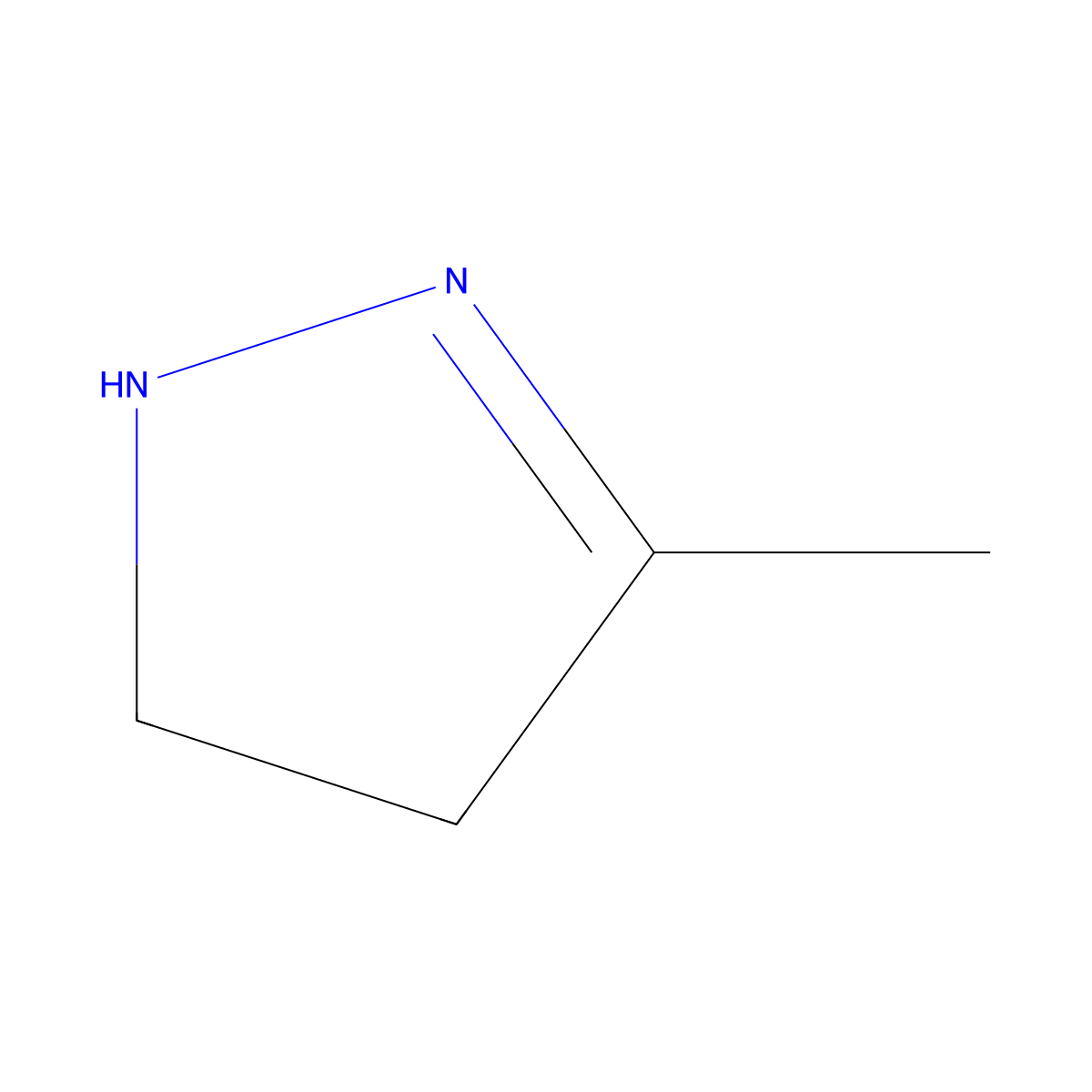 3-Methyl-4,5-dihydro-1H-pyrazole molecular structure, CAS 1911-30-4