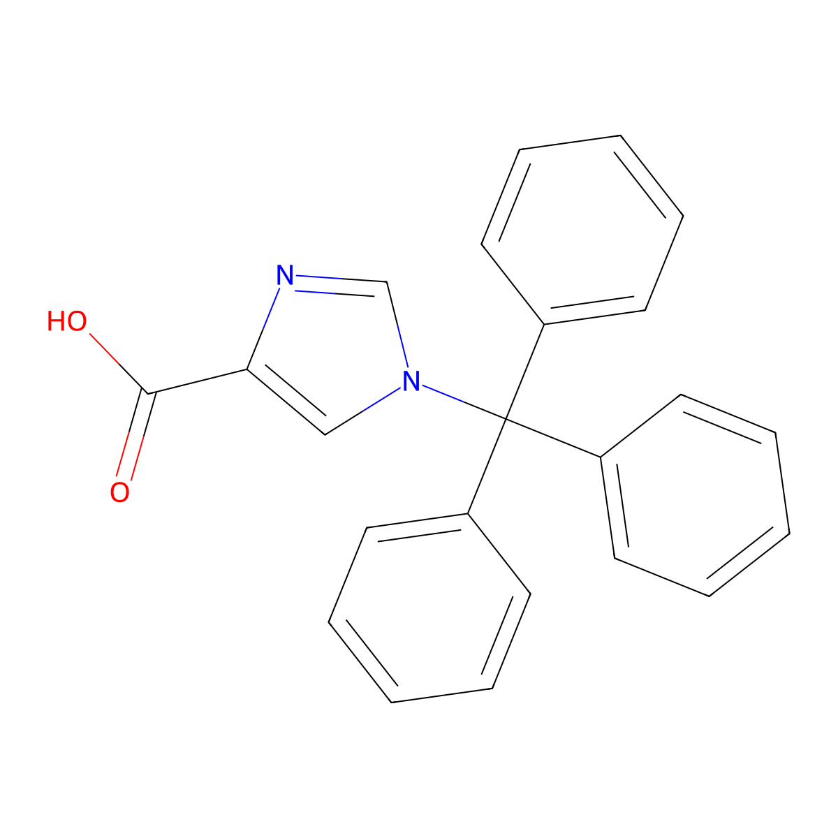 1-Trityl-1H-imidazole-4-carboxylic acid molecular structure, CAS 191103-80-7