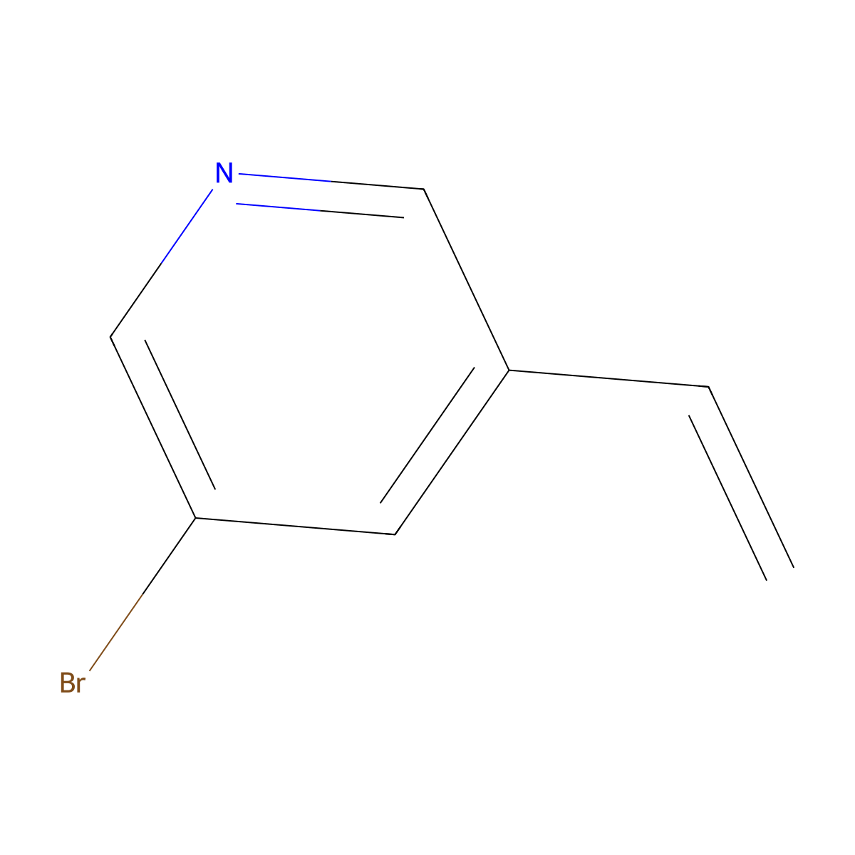 3-Bromo-5-vinylpyridine molecular structure, CAS 191104-26-4