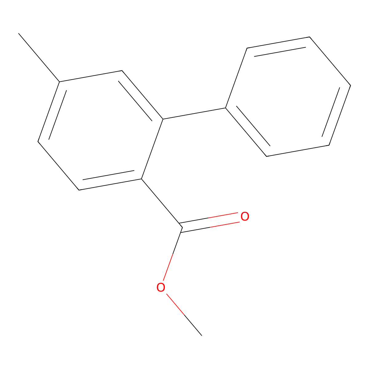 Methyl 5-methylbiphenyl-2-carboxylate molecular structure, CAS 191104-38-8